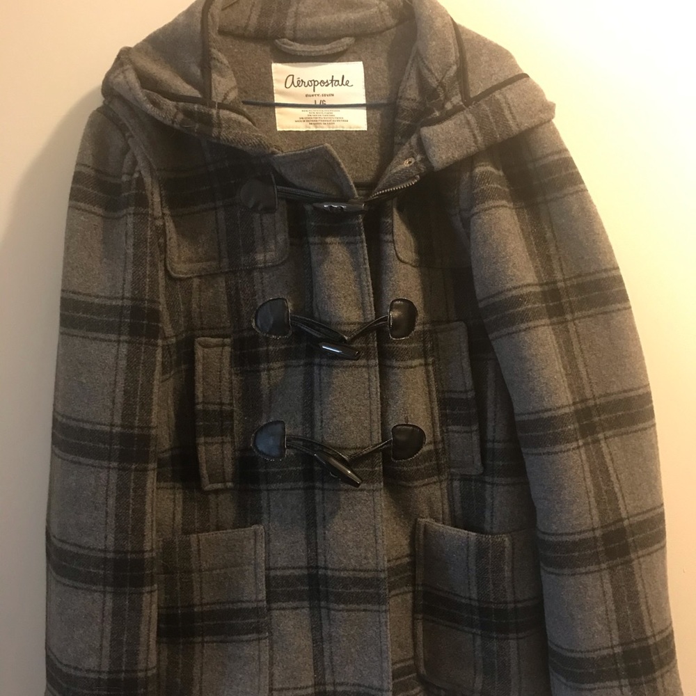 Aeropostale Plaid Coat